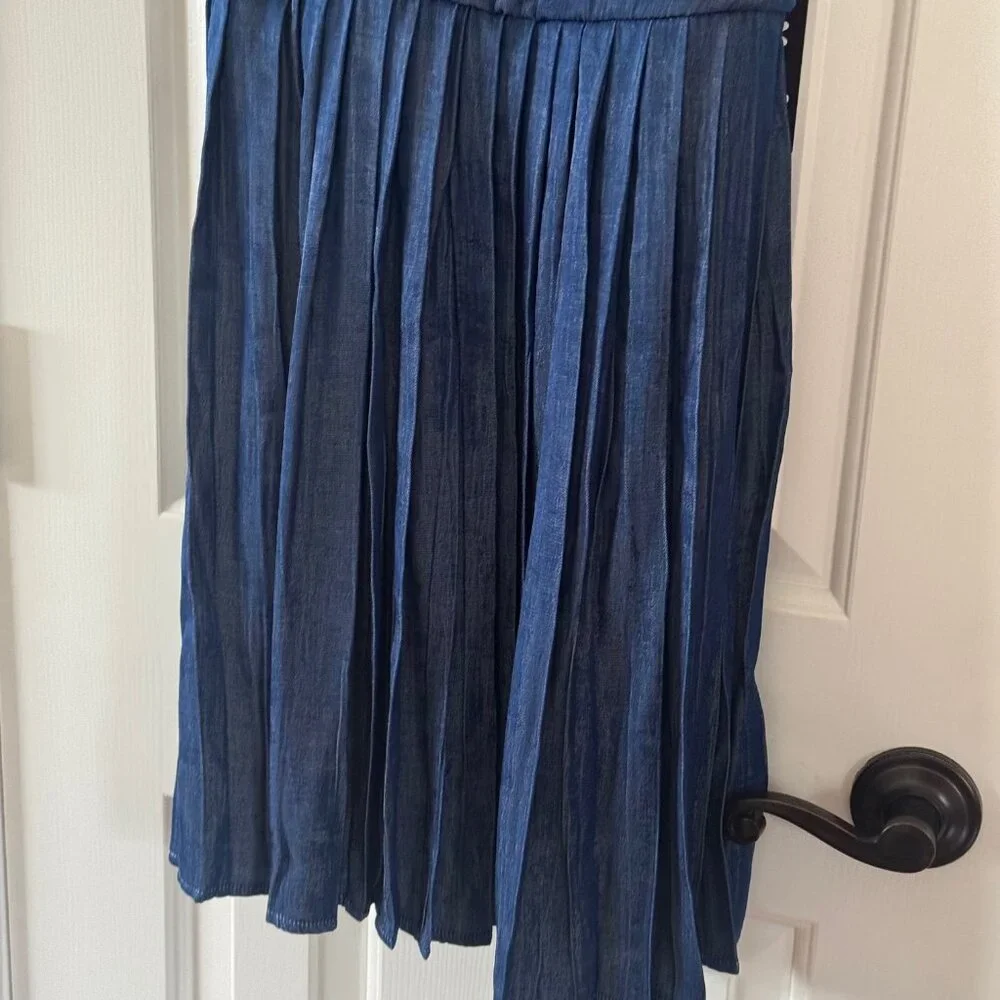 New Trixxi Girl Girls Blue Pleated Dress Size L Large